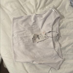 Zara Boat Crop White Women's Top